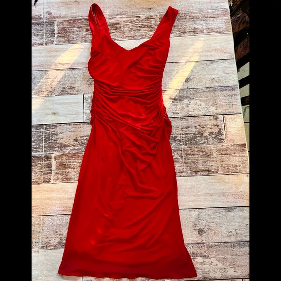 Laundry by Shelli Segal Los Angeles red slinky dress size‎ 4 - Picture 1 of 7